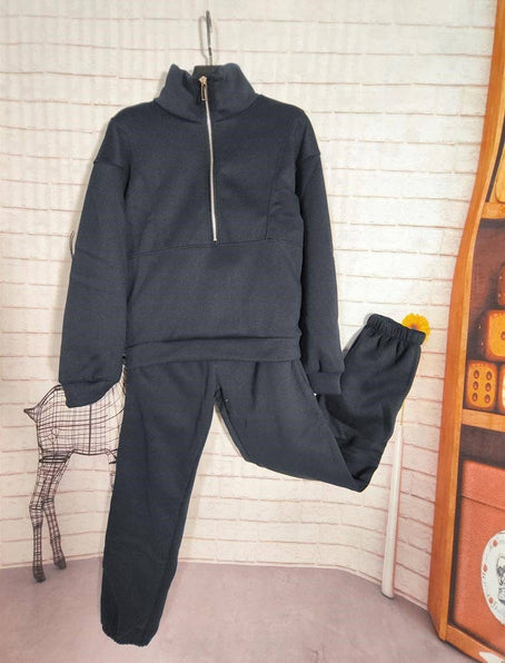 LINA Cropped Zip-Up Jacket and Joggers Set