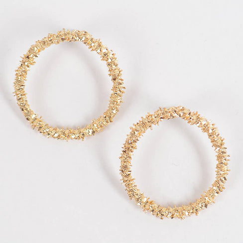 Glitter Round Earrings