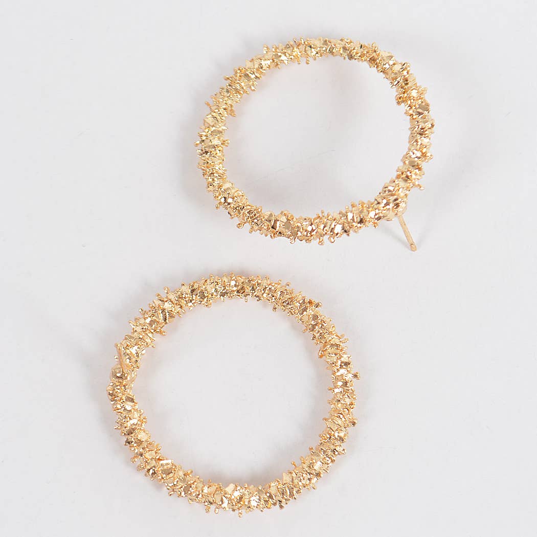 Glitter Round Earrings