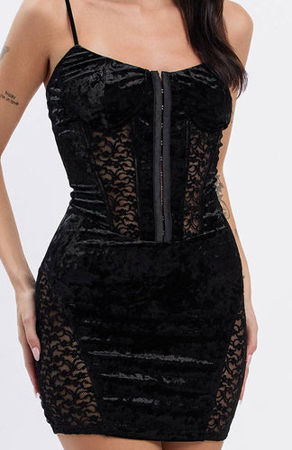 Crushed Me velvet mini dress