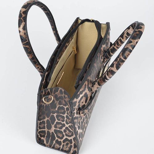 Lelea Faux Leo Medium Tote Bag