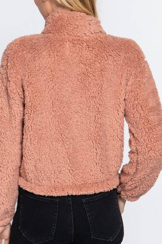 ALLIE  Faux Fur Zip-up Jacket