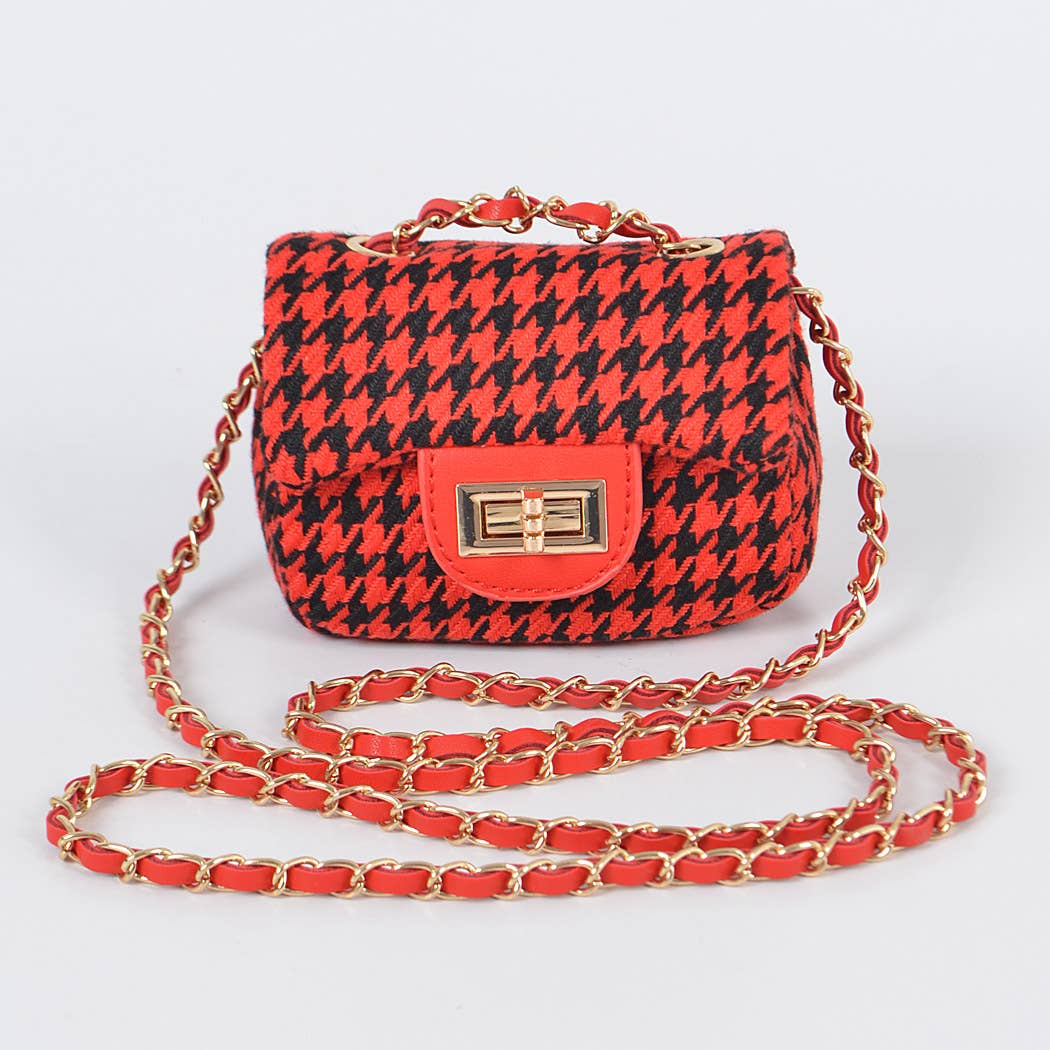 Tweed Houndstooth Mini Bag
