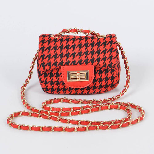 Tweed Houndstooth Mini Bag