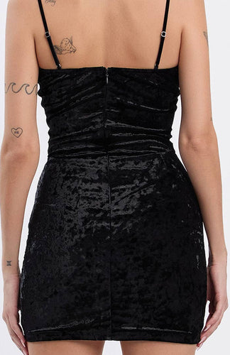 Crushed Me velvet mini dress