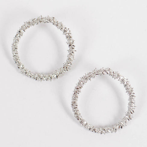 Glitter Round Earrings