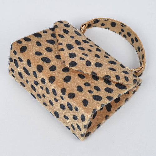 Lima Faux Fur Leo Top Handle Clutch