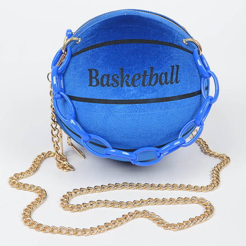 Velvet Small Basketball Bag W/plastic Chain