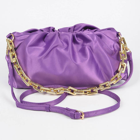 Mari Satin Chain Pouch Bag