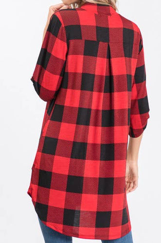MIMI PLAID TUNIC TOP