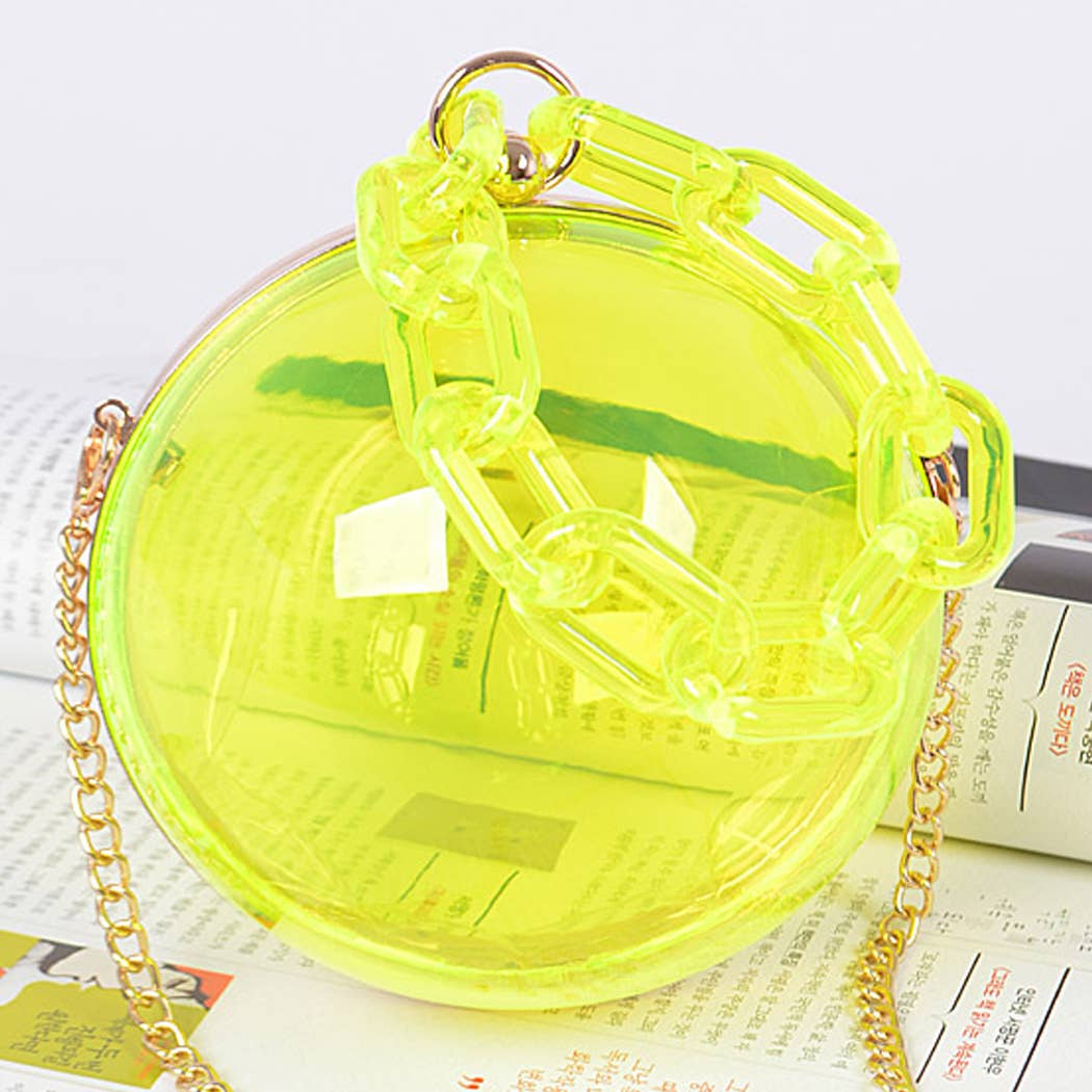 Naomi Round Clear Plastic W/Link Plastic Handle