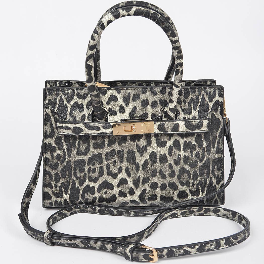 Lelea Faux Leo Medium Tote Bag