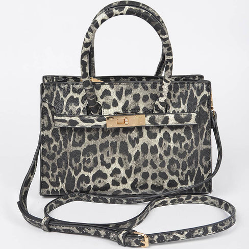 Lelea Faux Leo Medium Tote Bag