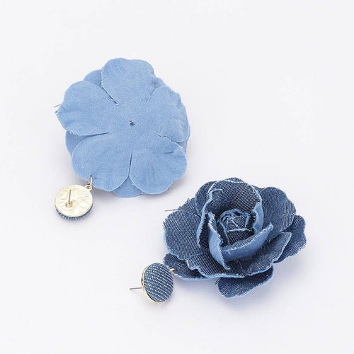 Denim Flower Earring