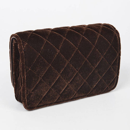 Quilted Velvet Shoulder Bag