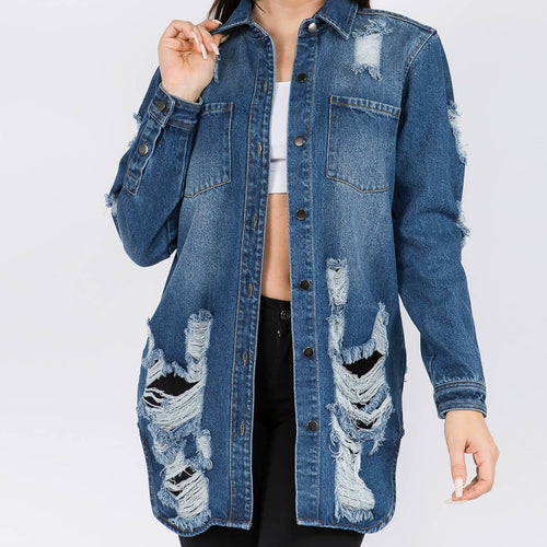 DISTRESS SHIRT JACKETS