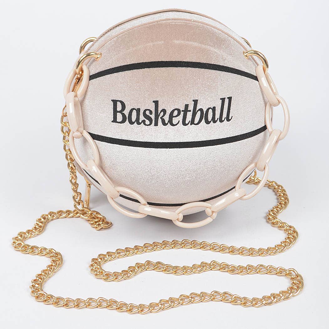 Velvet Small Basketball Bag W/plastic Chain