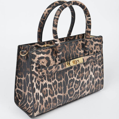 Lelea Faux Leo Medium Tote Bag