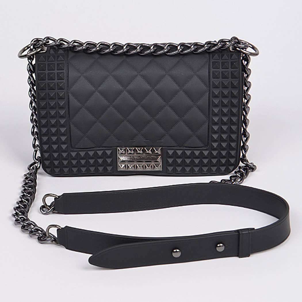 Monroe Studded Monotone Clutch