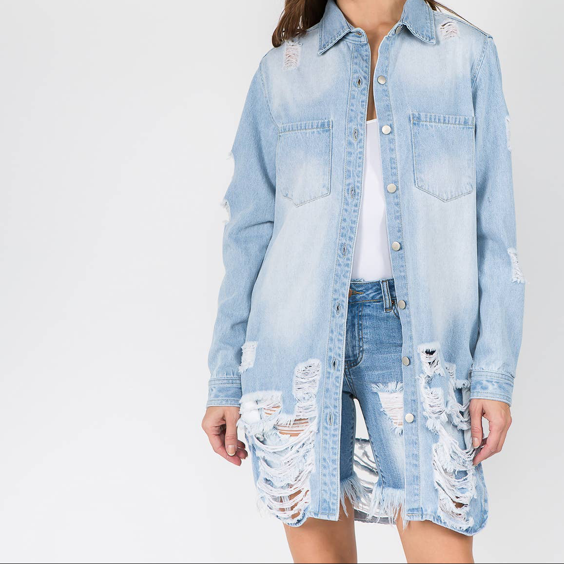 DISTRESS SHIRT JACKETS