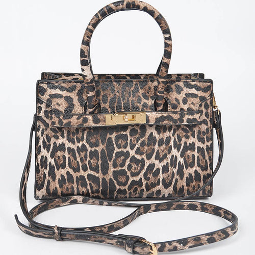 Lelea Faux Leo Medium Tote Bag