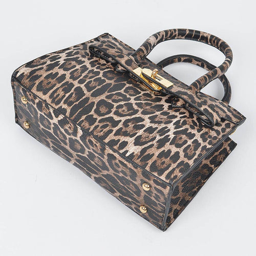 Lelea Faux Leo Medium Tote Bag