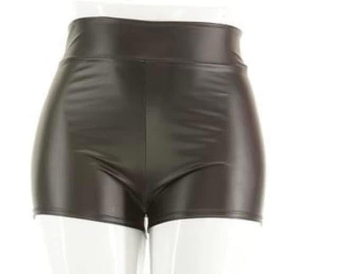 FAUX LEATHER SHORTS