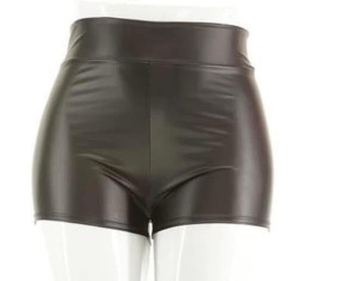 FAUX LEATHER SHORTS