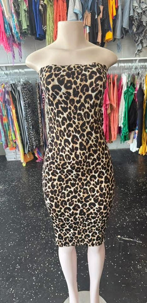 HALTER LEOPARD DRESS