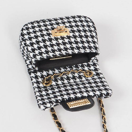 Tweed Houndstooth Mini Bag