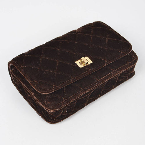 Quilted Velvet Shoulder Bag