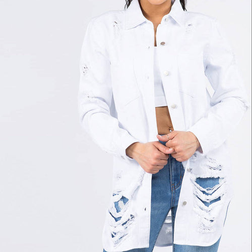 DISTRESS SHIRT JACKETS