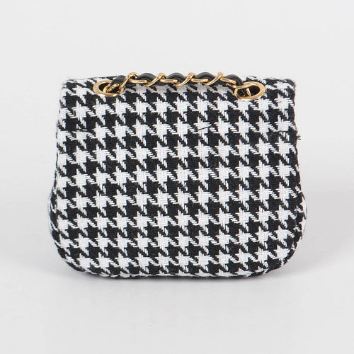 Tweed Houndstooth Mini Bag