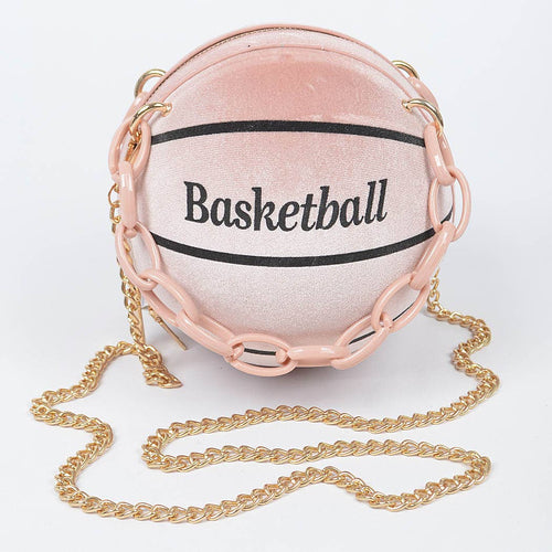 Velvet Small Basketball Bag W/plastic Chain