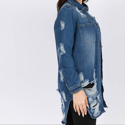 DISTRESS SHIRT JACKETS