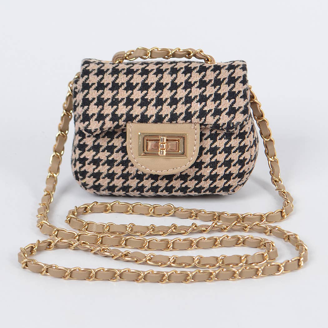 Tweed Houndstooth Mini Bag