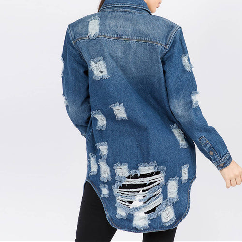 DISTRESS SHIRT JACKETS