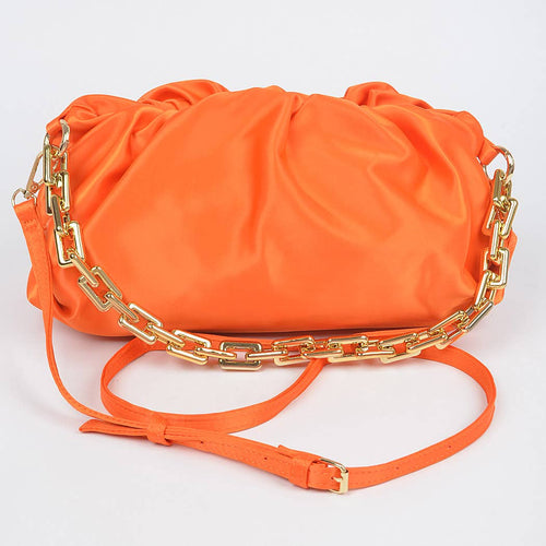 Mari Satin Chain Pouch Bag
