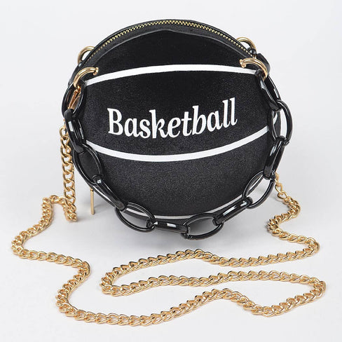 Velvet Small Basketball Bag W/plastic Chain