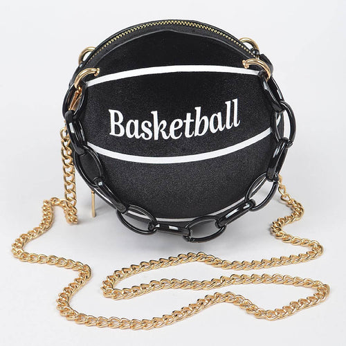 Velvet Small Basketball Bag W/plastic Chain