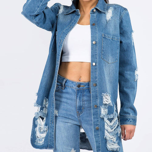 DISTRESS SHIRT JACKETS