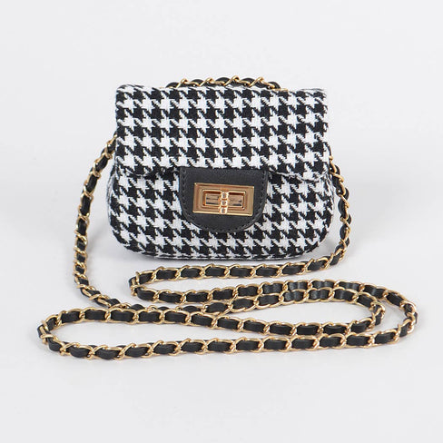 Tweed Houndstooth Mini Bag