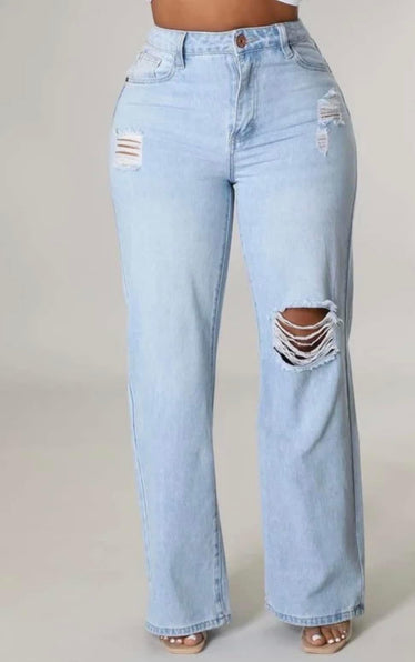 MOM JEANS (LIGHT DENIM)