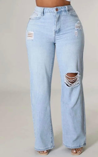 MOM JEANS (LIGHT DENIM)