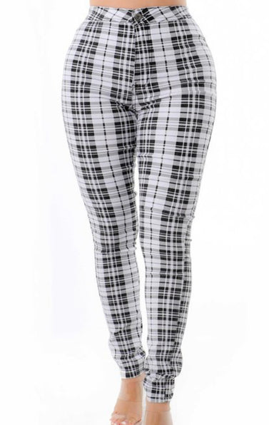PLAID PANTS (BLACK/WHITE)