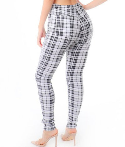 PLAID PANTS (BLACK/WHITE)
